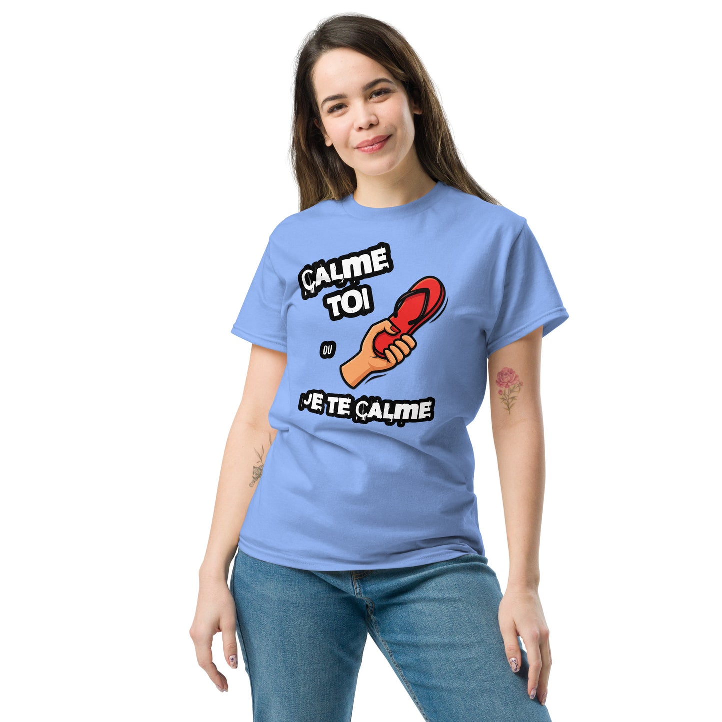 Calme toi ou je te calme Shirt – Funny French Women’s Tee