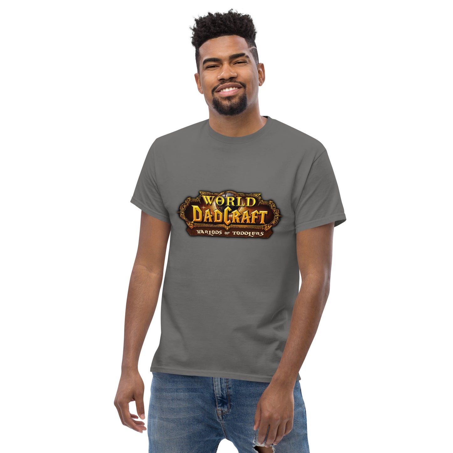 World of Dadcraft T-Shirt – Gamer Dad Parody for Toddlers