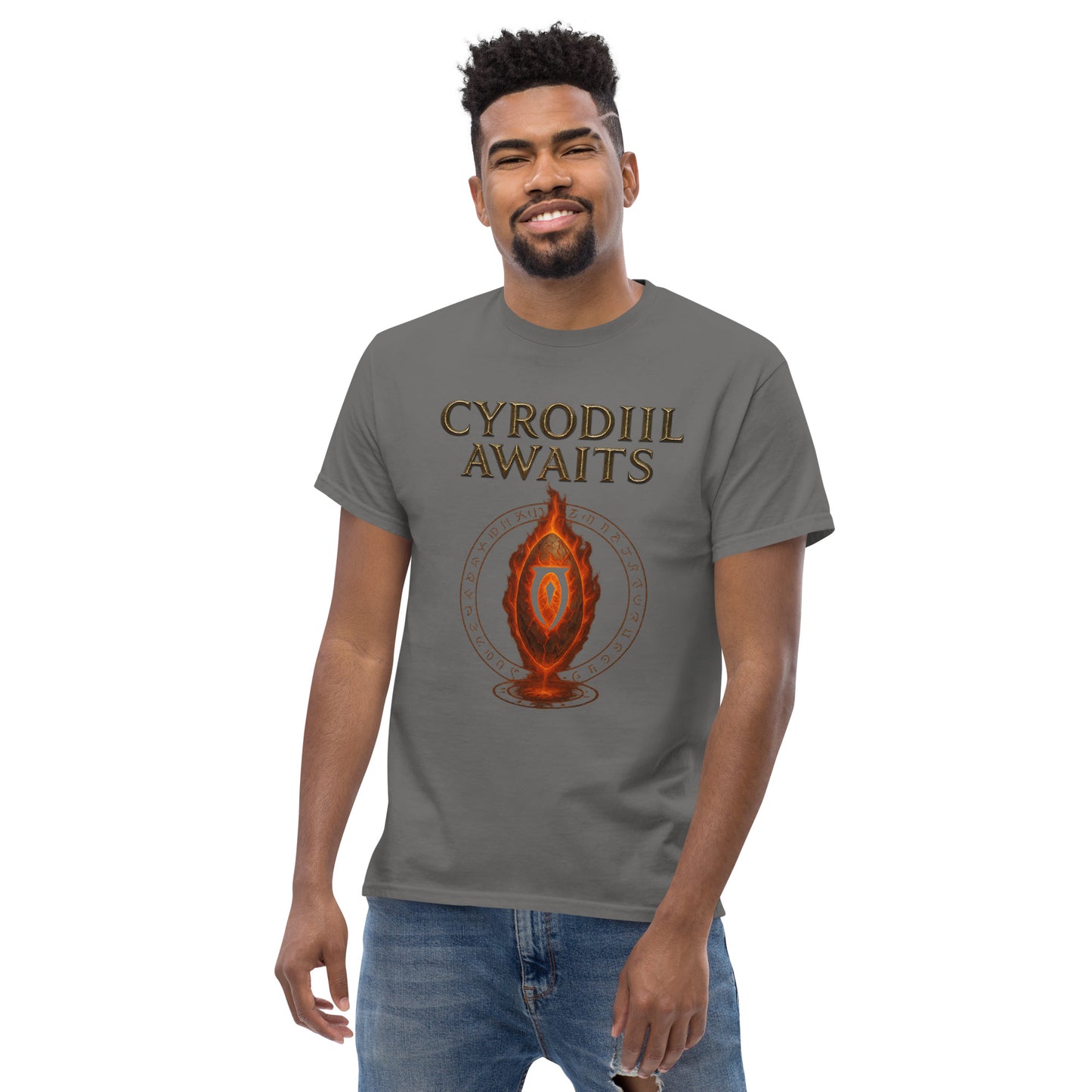 Oblivion Cyrodiil Awaits T-Shirt – Fiery Gate Tribute