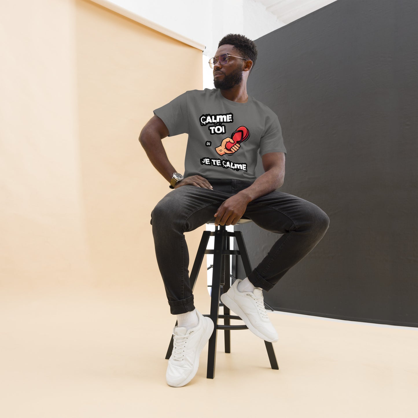 Calme Toi Ou Je Te Calme T-Shirt – French Meme Tee