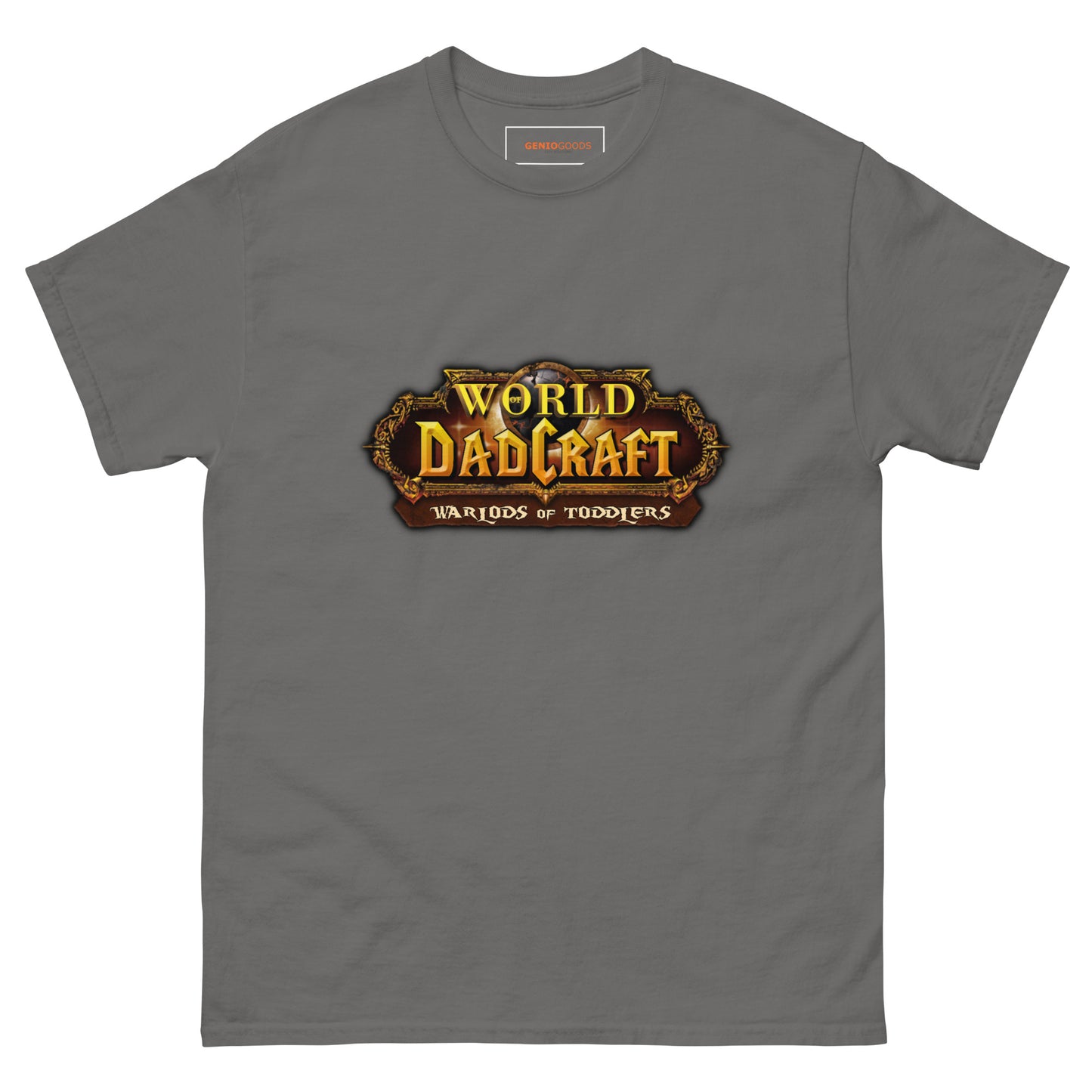 World of Dadcraft T-Shirt – Gamer Dad Parody for Toddlers