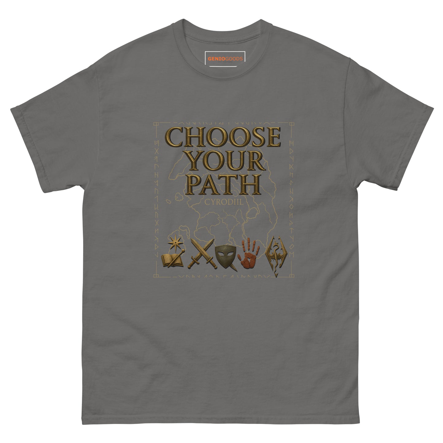 Oblivion Choose Your Path T-Shirt – Cyrodiil Map Design