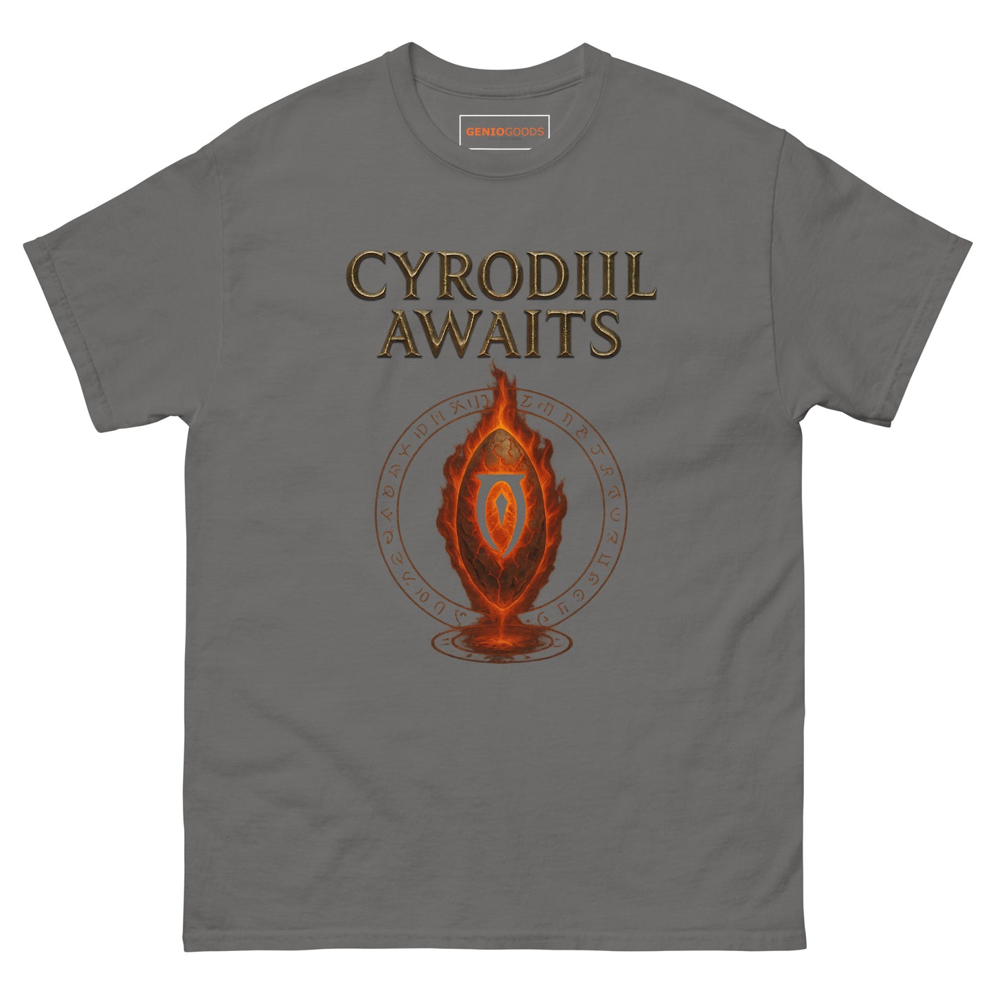 Oblivion Cyrodiil Awaits T-Shirt – Fiery Gate Tribute