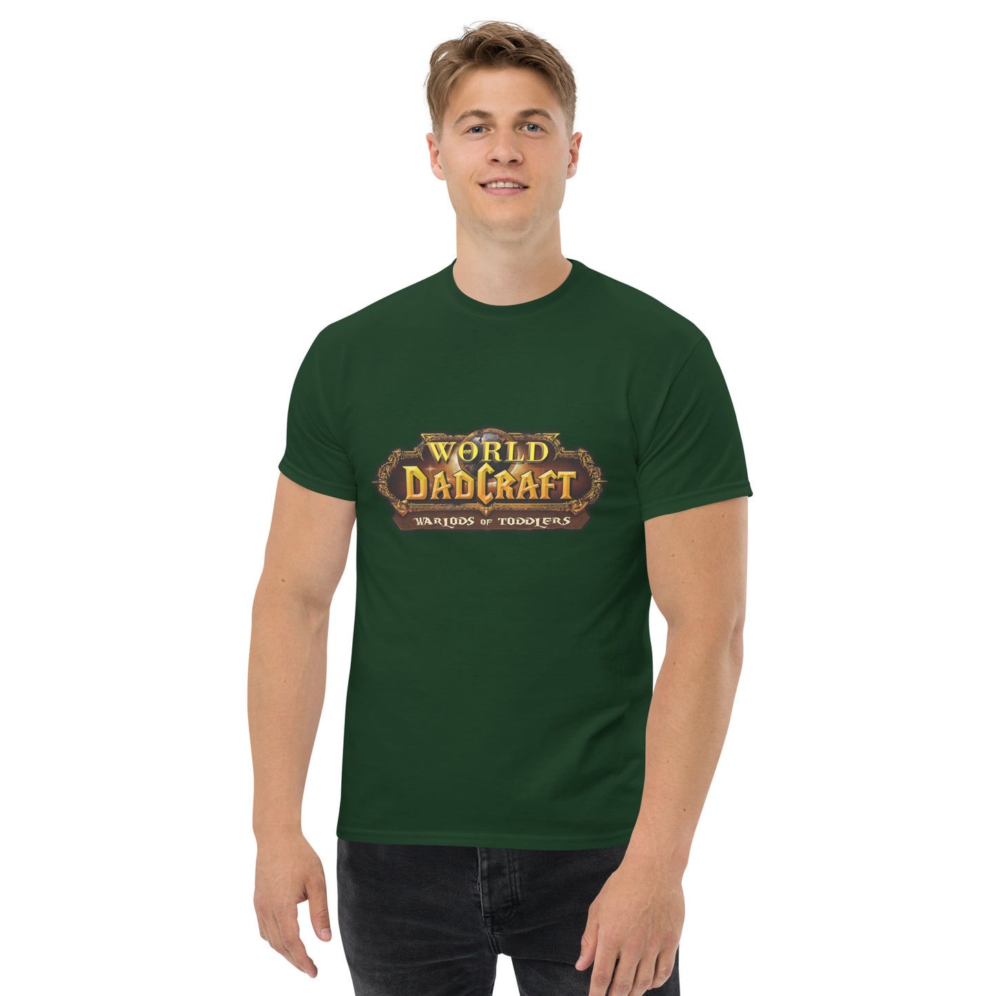 World of Dadcraft T-Shirt – Gamer Dad Parody for Toddlers