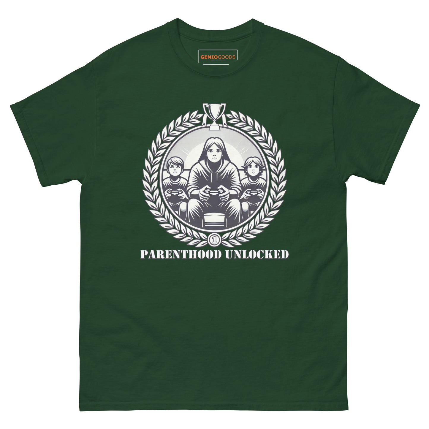 Parenthood Unlocked T-Shirt – Gamer Trophy for Parents