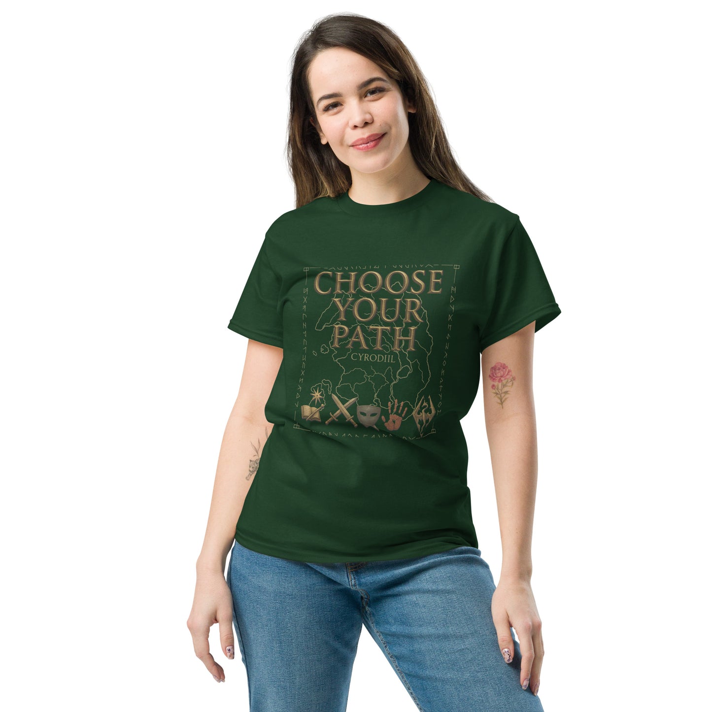 Oblivion Choose Your Path T-Shirt – Cyrodiil Map Design
