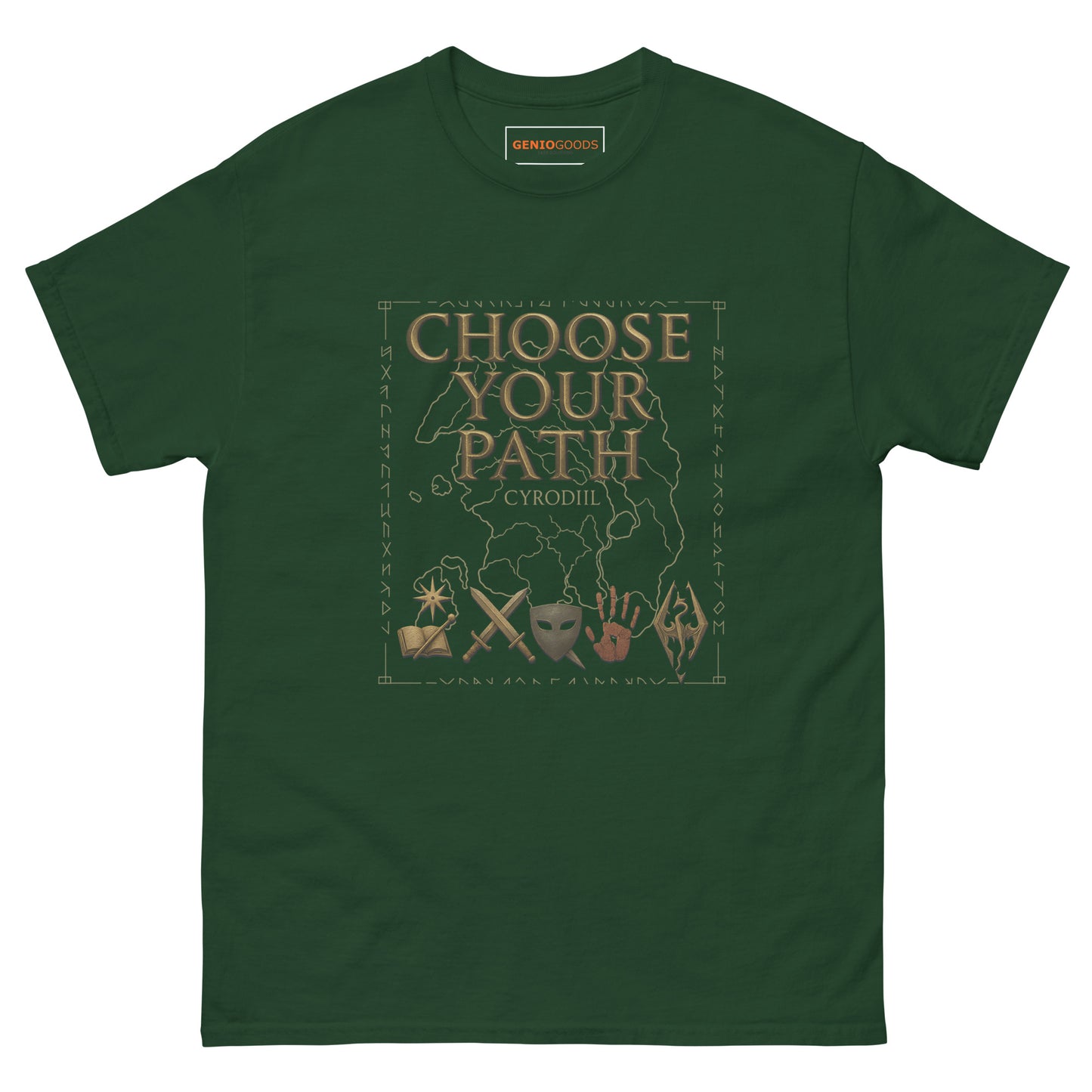 Oblivion Choose Your Path T-Shirt – Cyrodiil Map Design