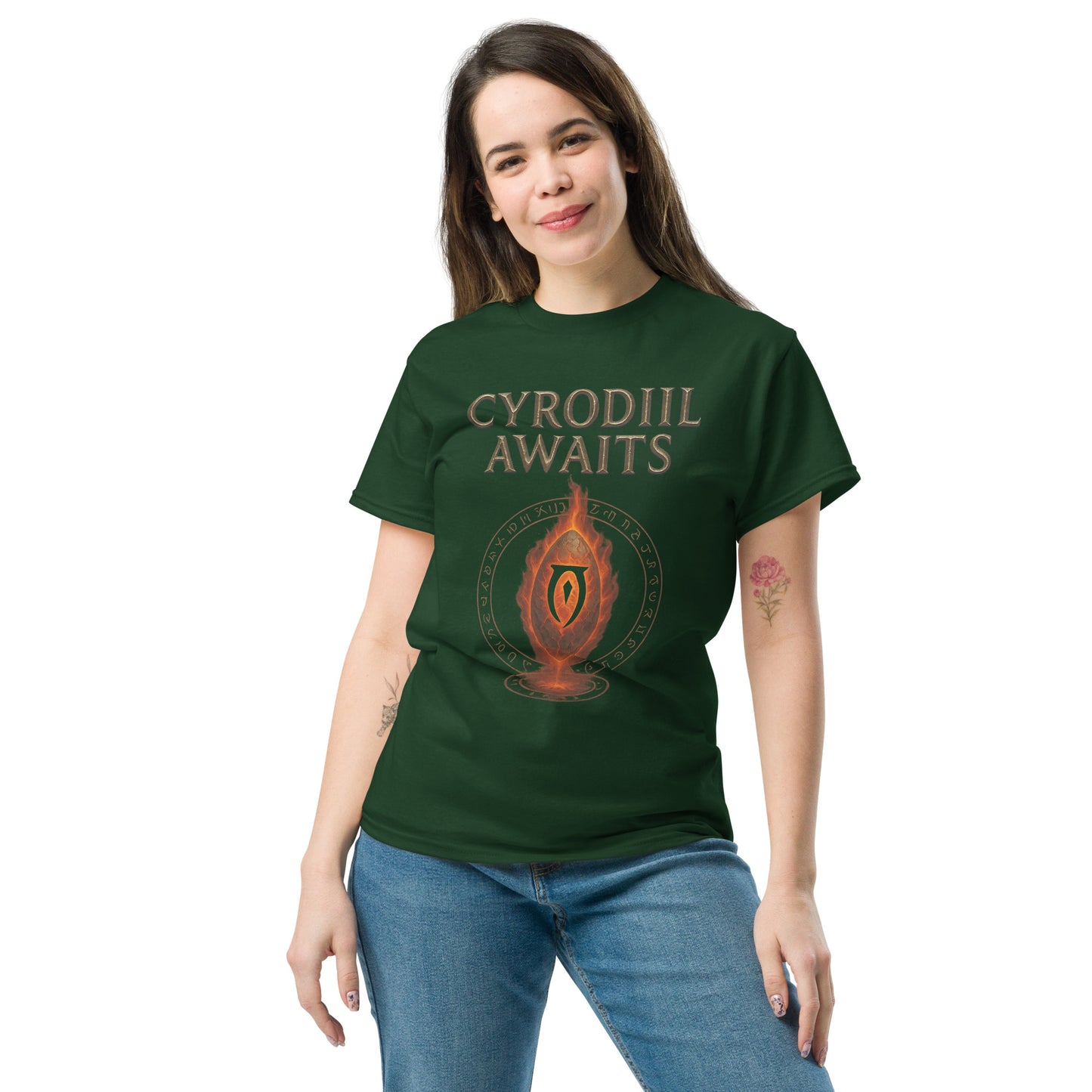 Oblivion Cyrodiil Awaits T-Shirt – Fiery Gate Tribute