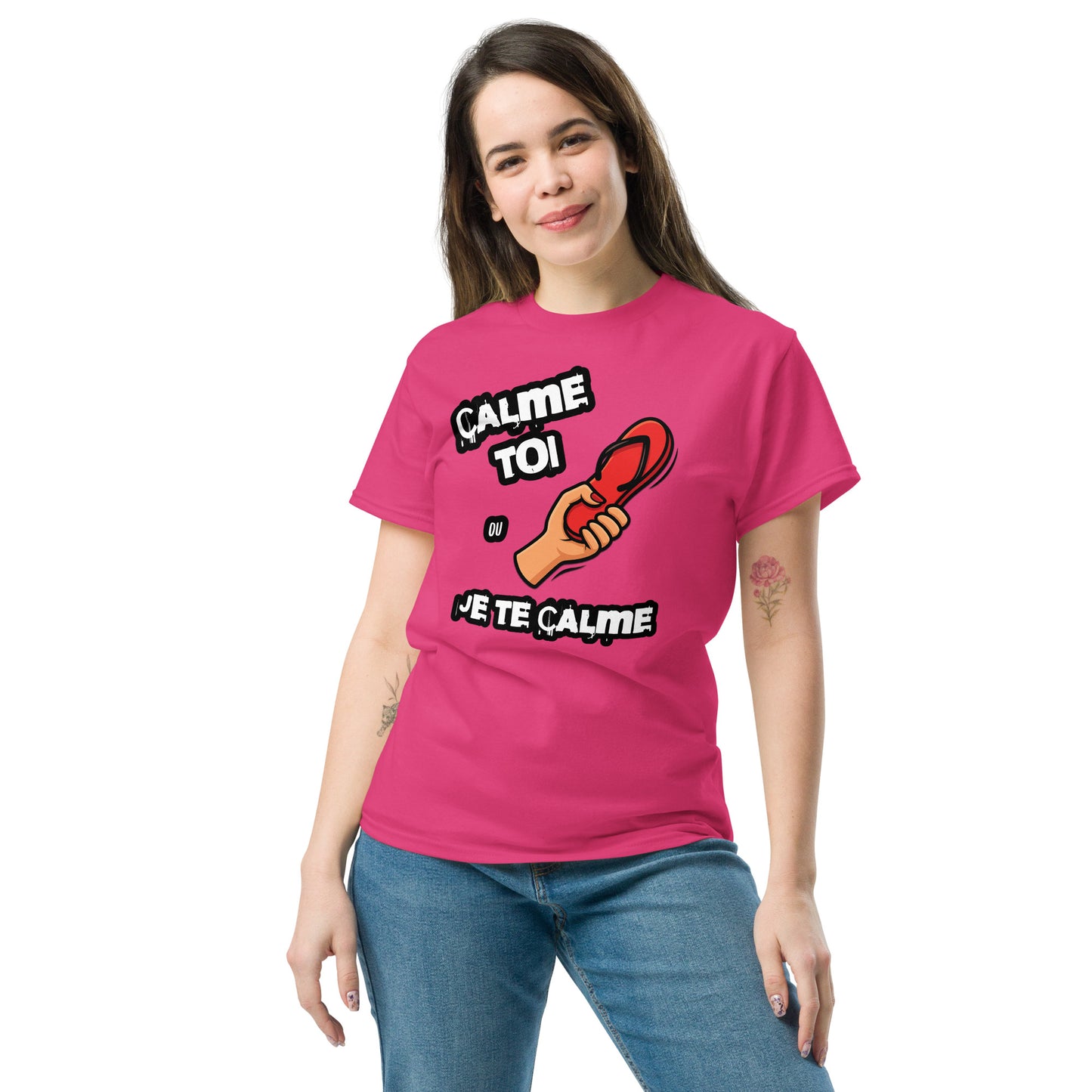 Calme toi ou je te calme Shirt – Funny French Women’s Tee