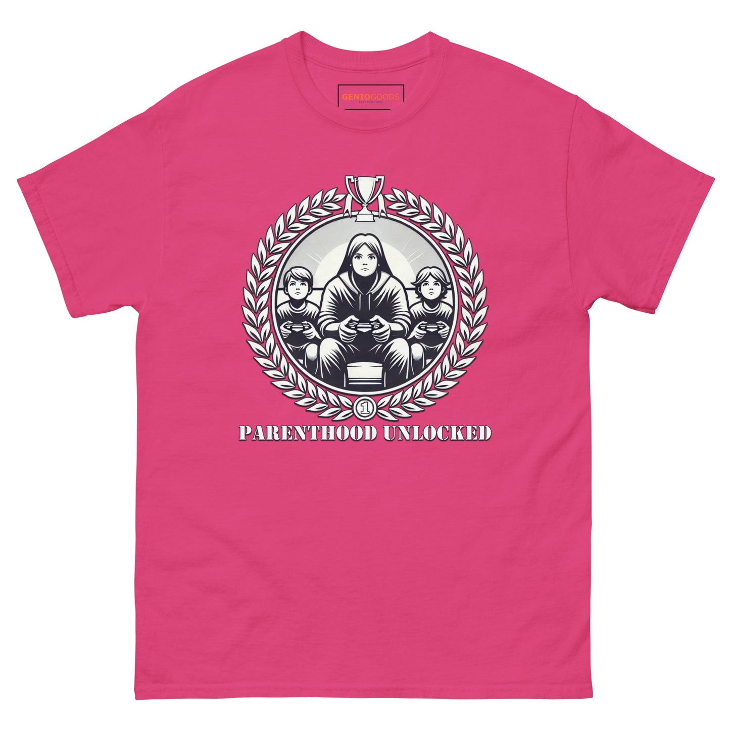 Parenthood Unlocked T-Shirt – Gamer Trophy for Parents