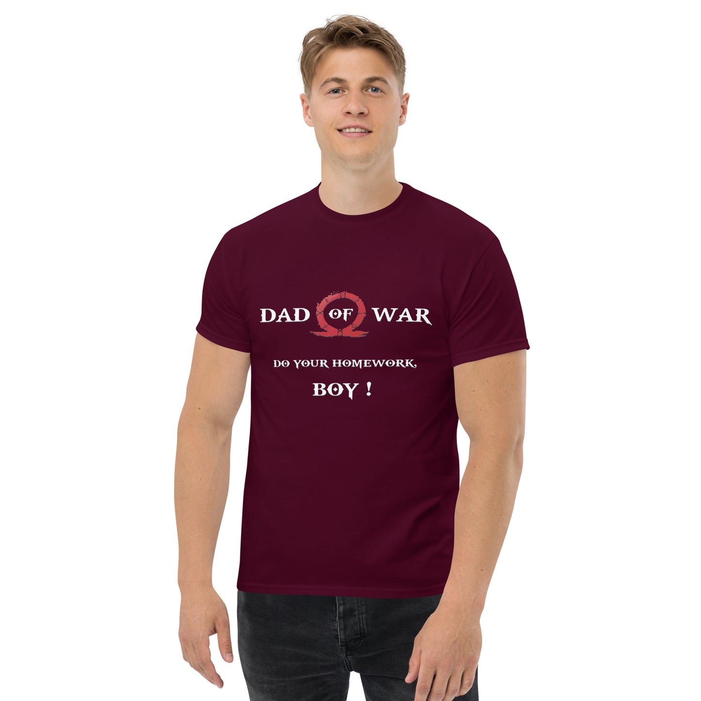 Dad of War T-Shirt – Gamer Father Parody for Kratos Fans