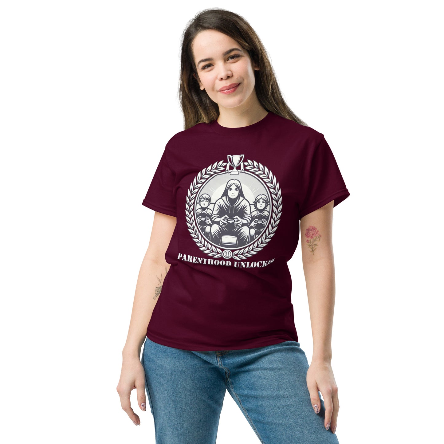 Parenthood Unlocked T-Shirt – Gamer Trophy for Parents