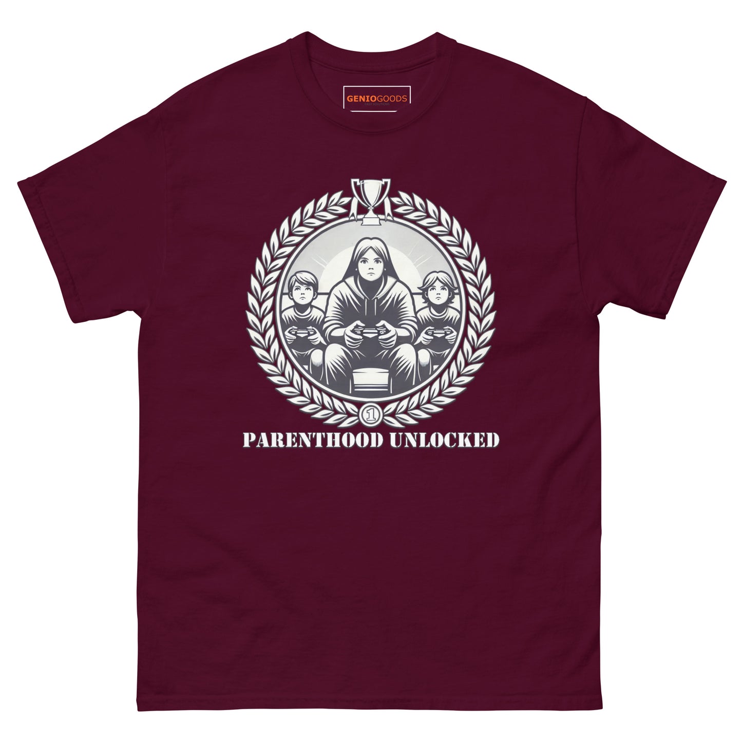 Parenthood Unlocked T-Shirt – Gamer Trophy for Parents