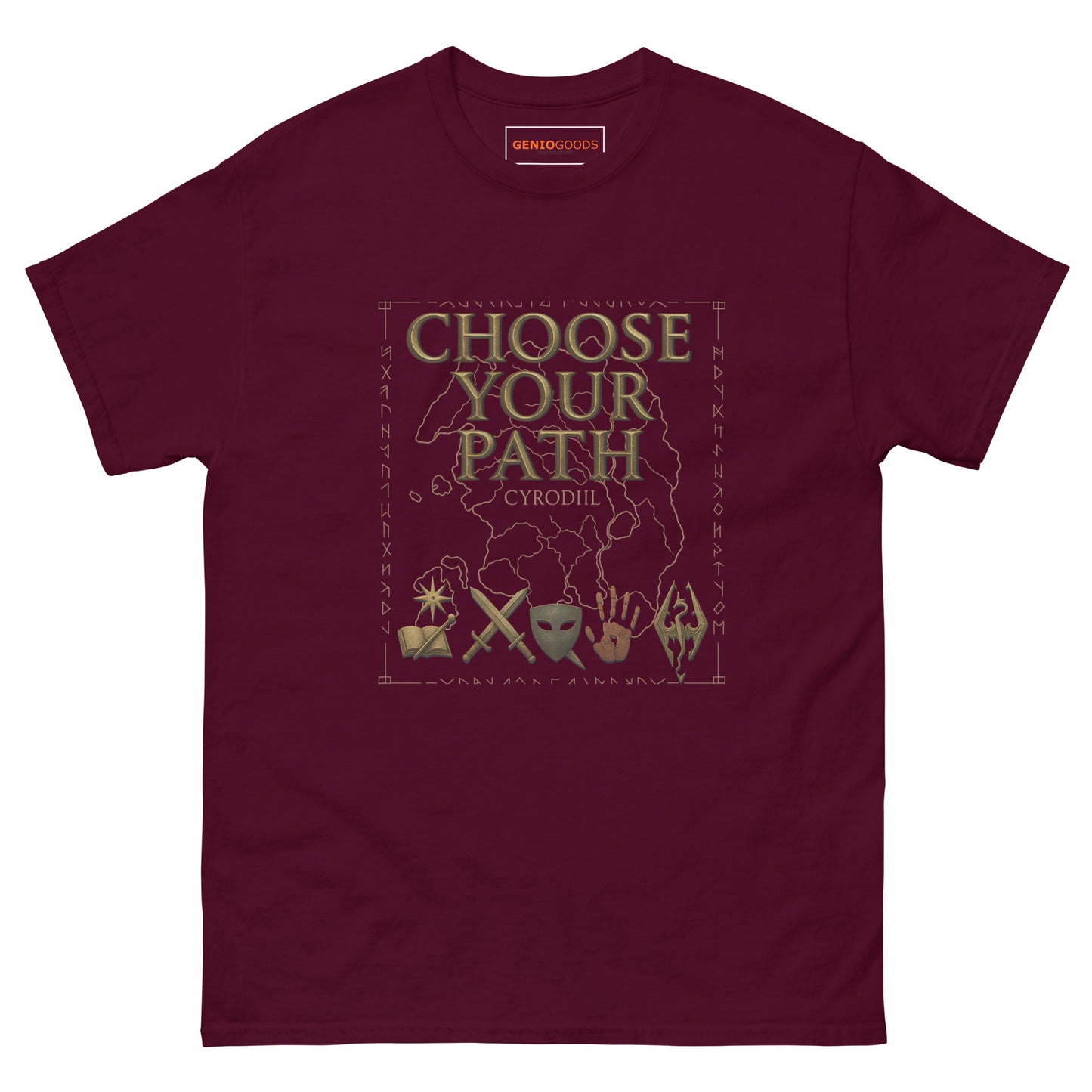 Oblivion Choose Your Path T-Shirt – Cyrodiil Map Design