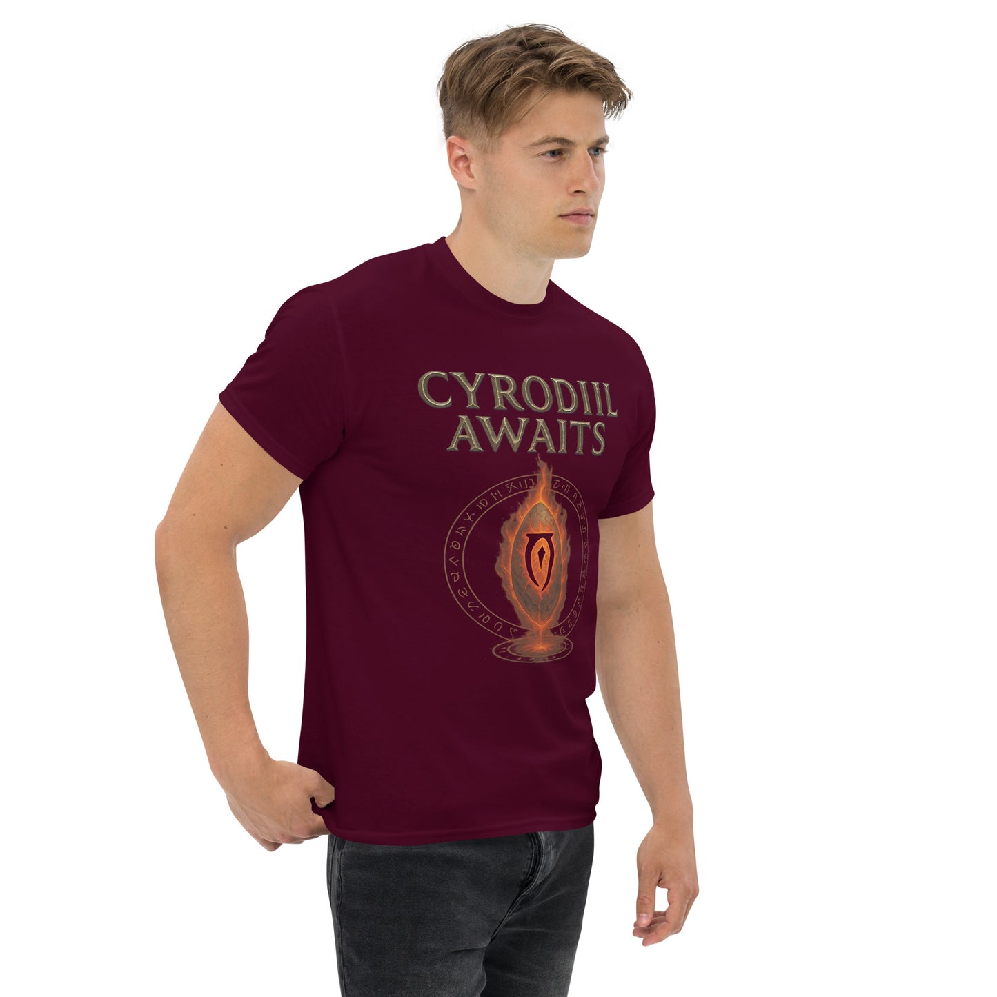 Oblivion Cyrodiil Awaits T-Shirt – Fiery Gate Tribute