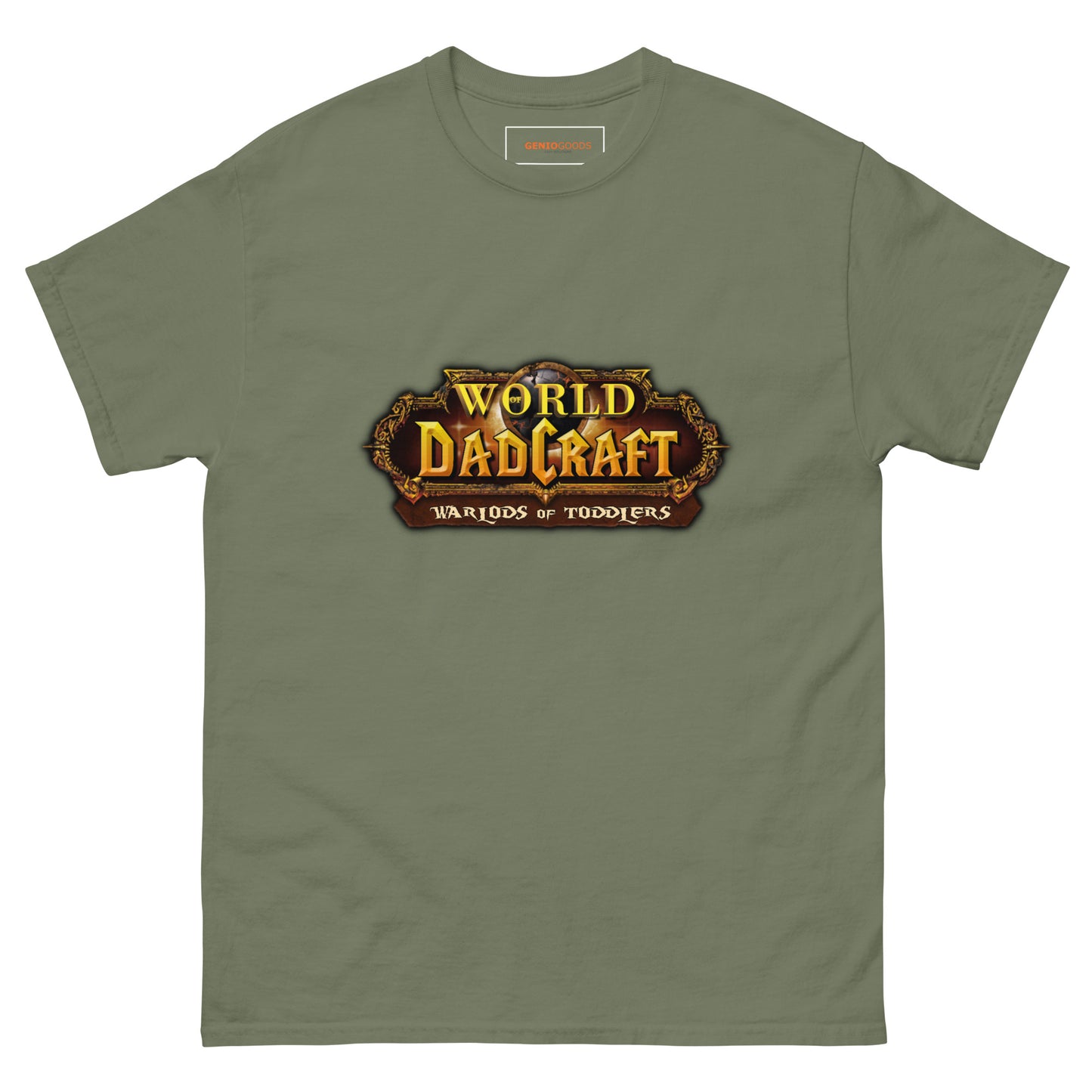 World of Dadcraft T-Shirt – Gamer Dad Parody for Toddlers