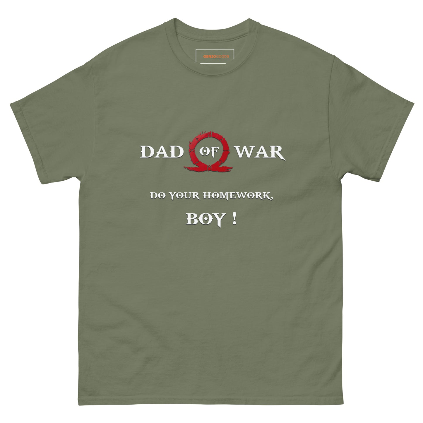 Dad of War T-Shirt – Gamer Father Parody for Kratos Fans