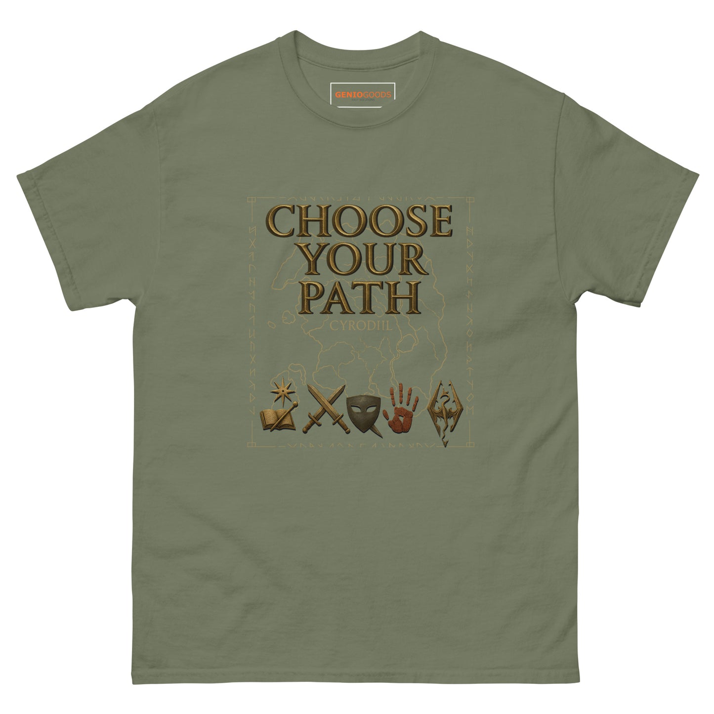 Oblivion Choose Your Path T-Shirt – Cyrodiil Map Design