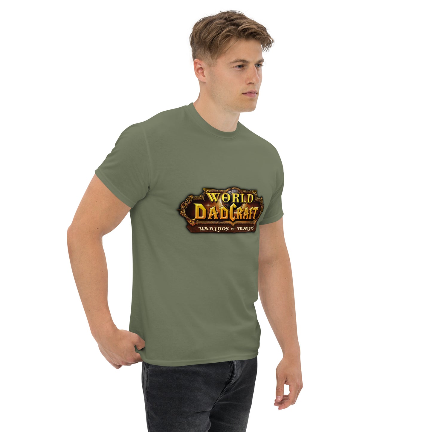 World of Dadcraft T-Shirt – Gamer Dad Parody for Toddlers
