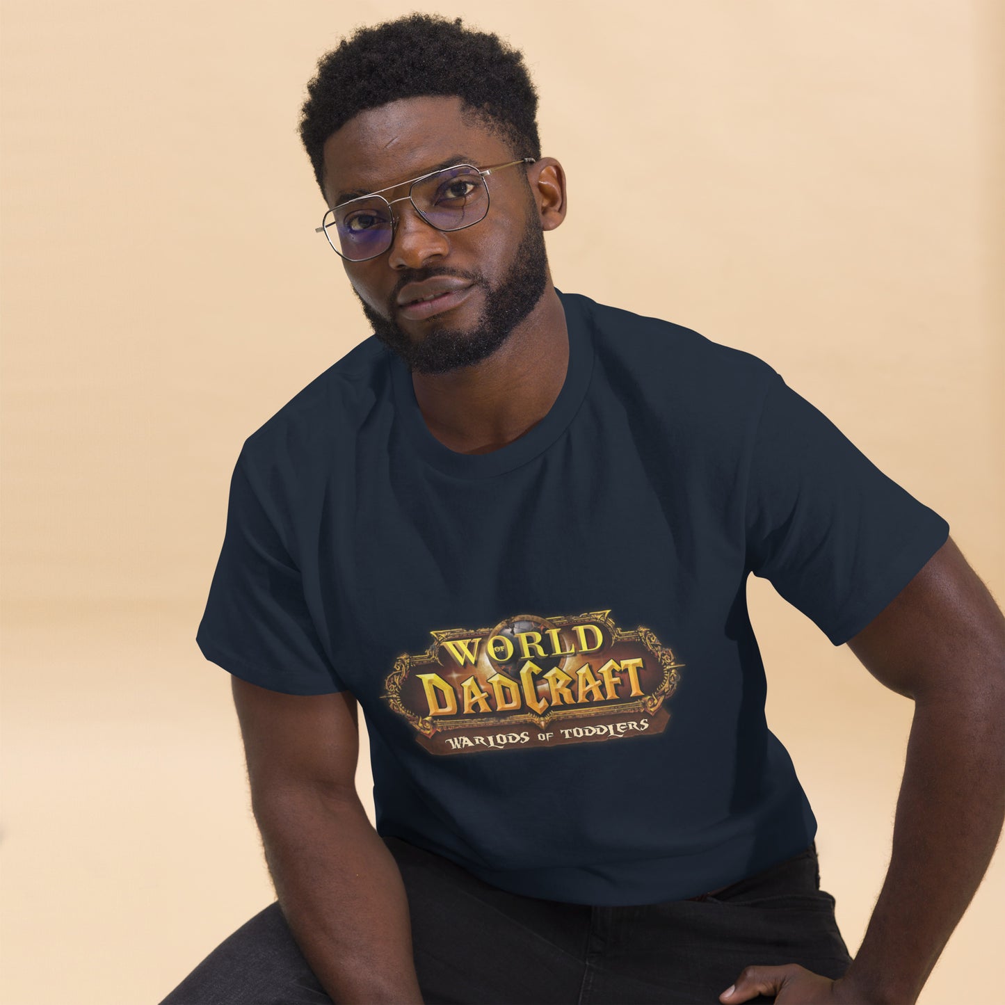 World of Dadcraft T-Shirt – Gamer Dad Parody for Toddlers