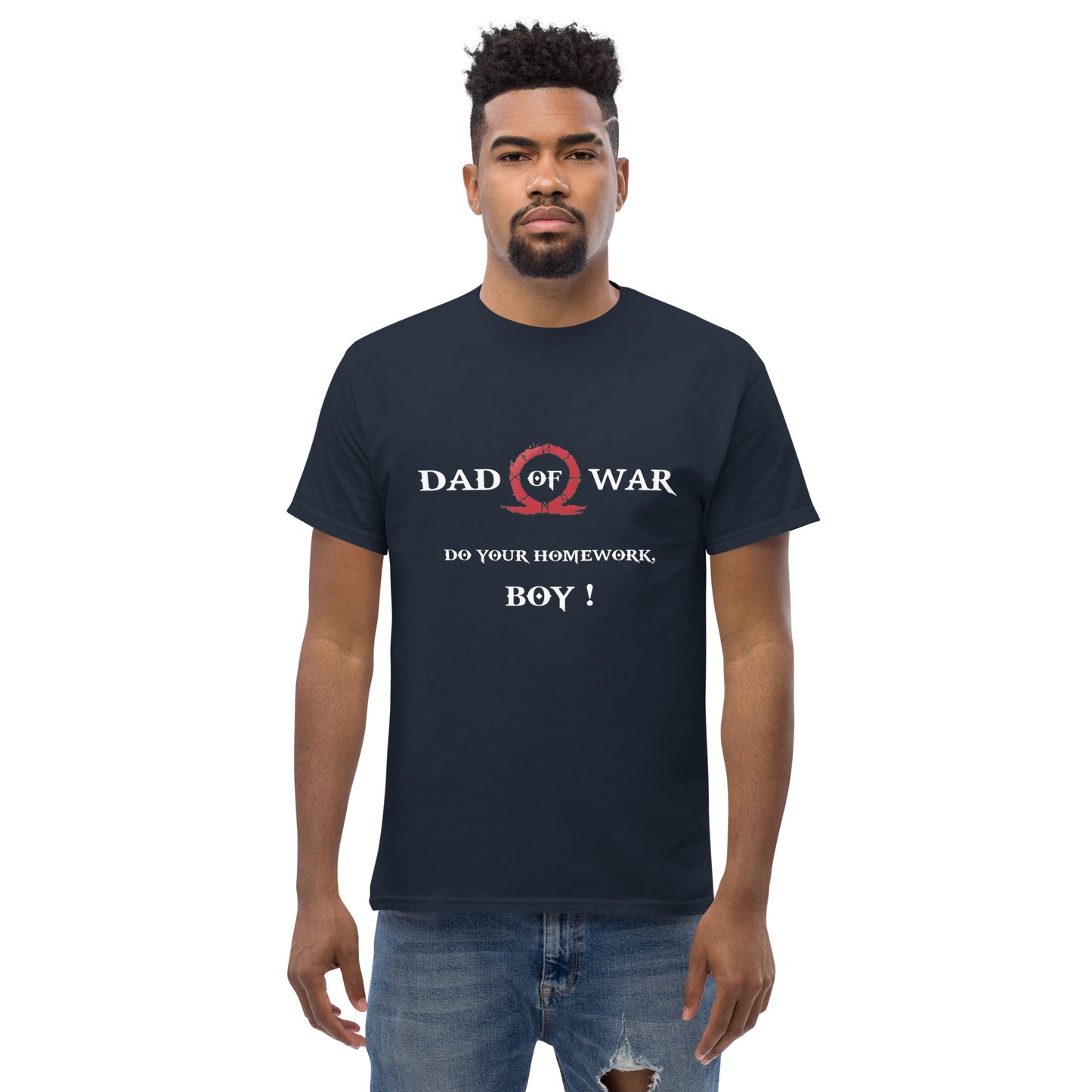 Dad of War T-Shirt – Gamer Father Parody for Kratos Fans