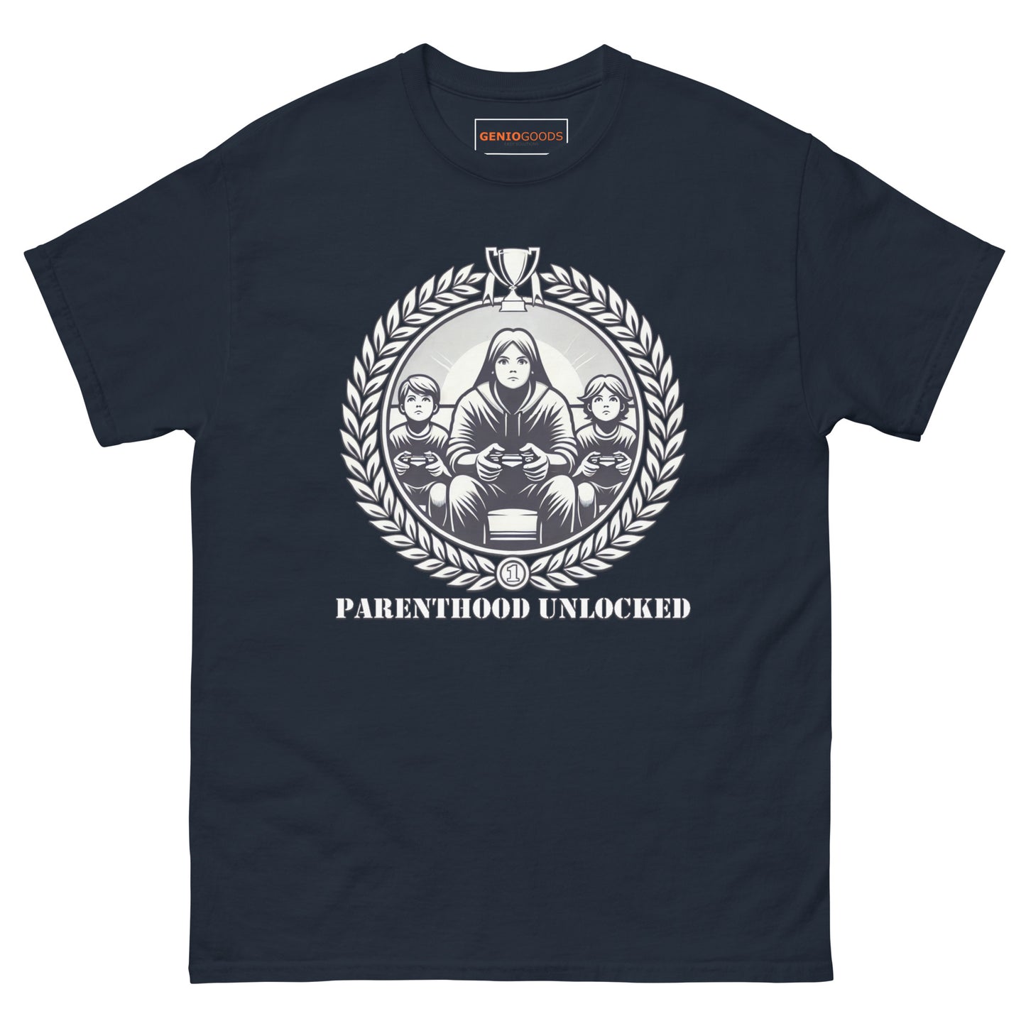 Parenthood Unlocked T-Shirt – Gamer Trophy for Parents