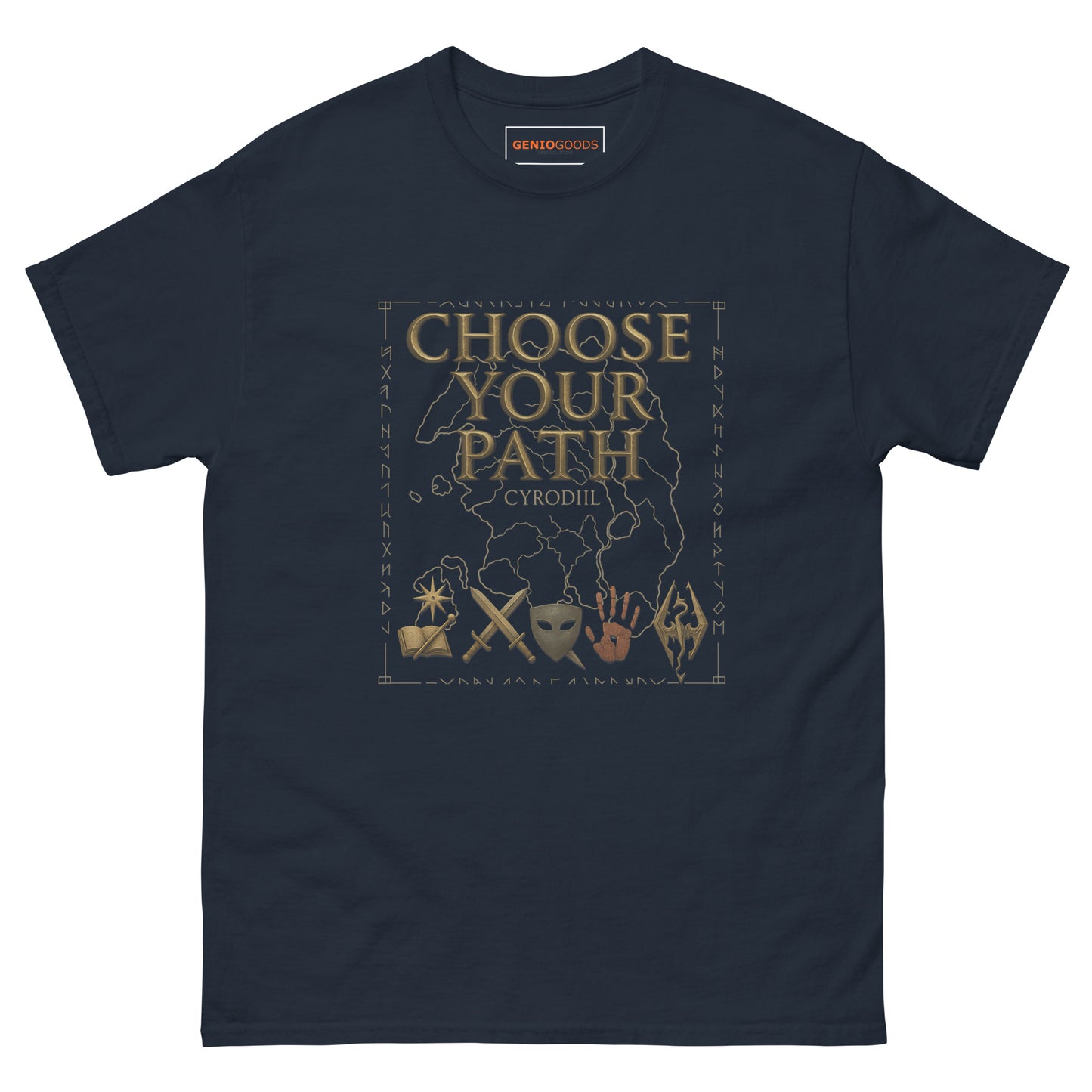 Oblivion Choose Your Path T-Shirt – Cyrodiil Map Design