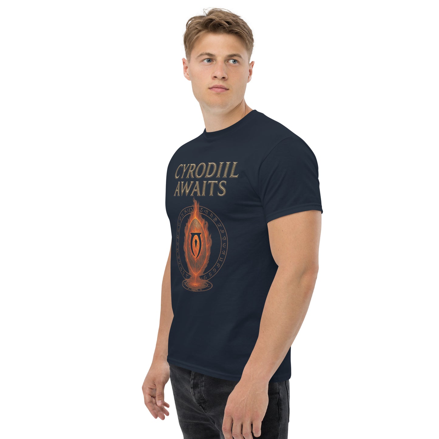 Oblivion Cyrodiil Awaits T-Shirt – Fiery Gate Tribute