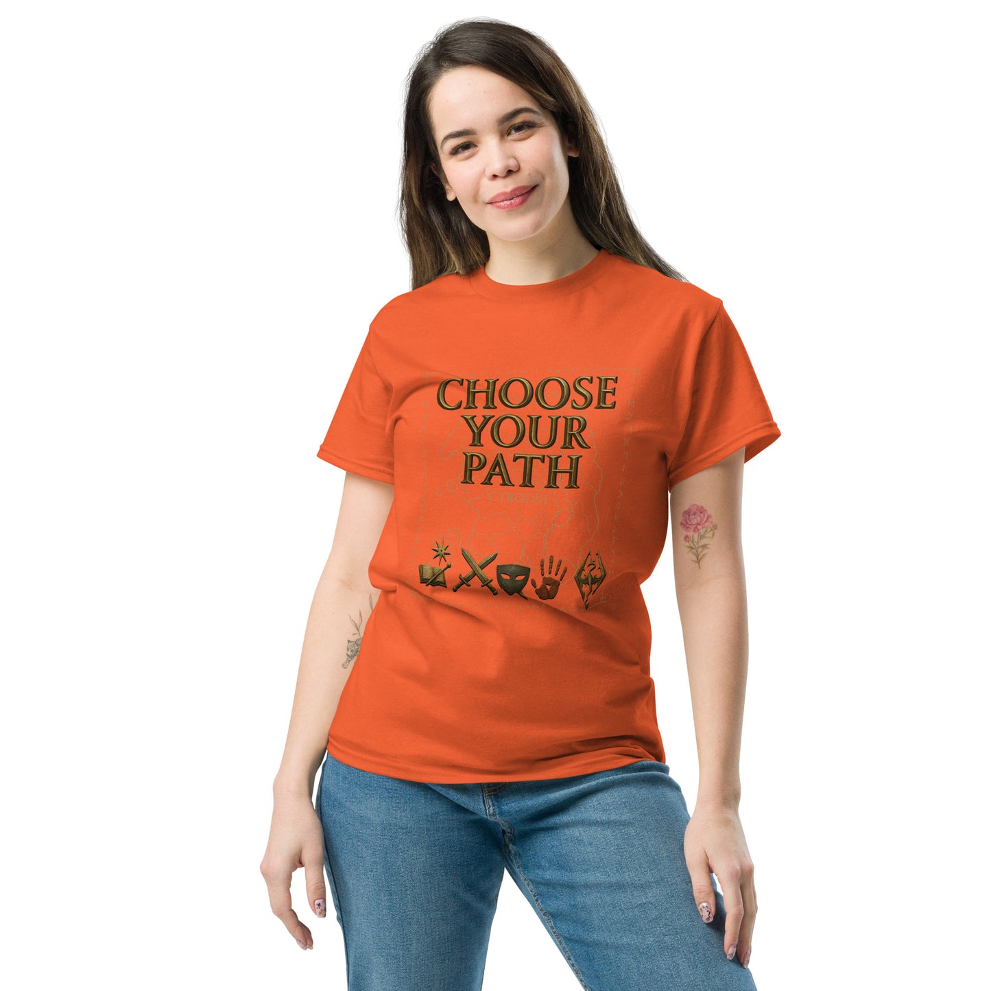 Oblivion Choose Your Path T-Shirt – Cyrodiil Map Design