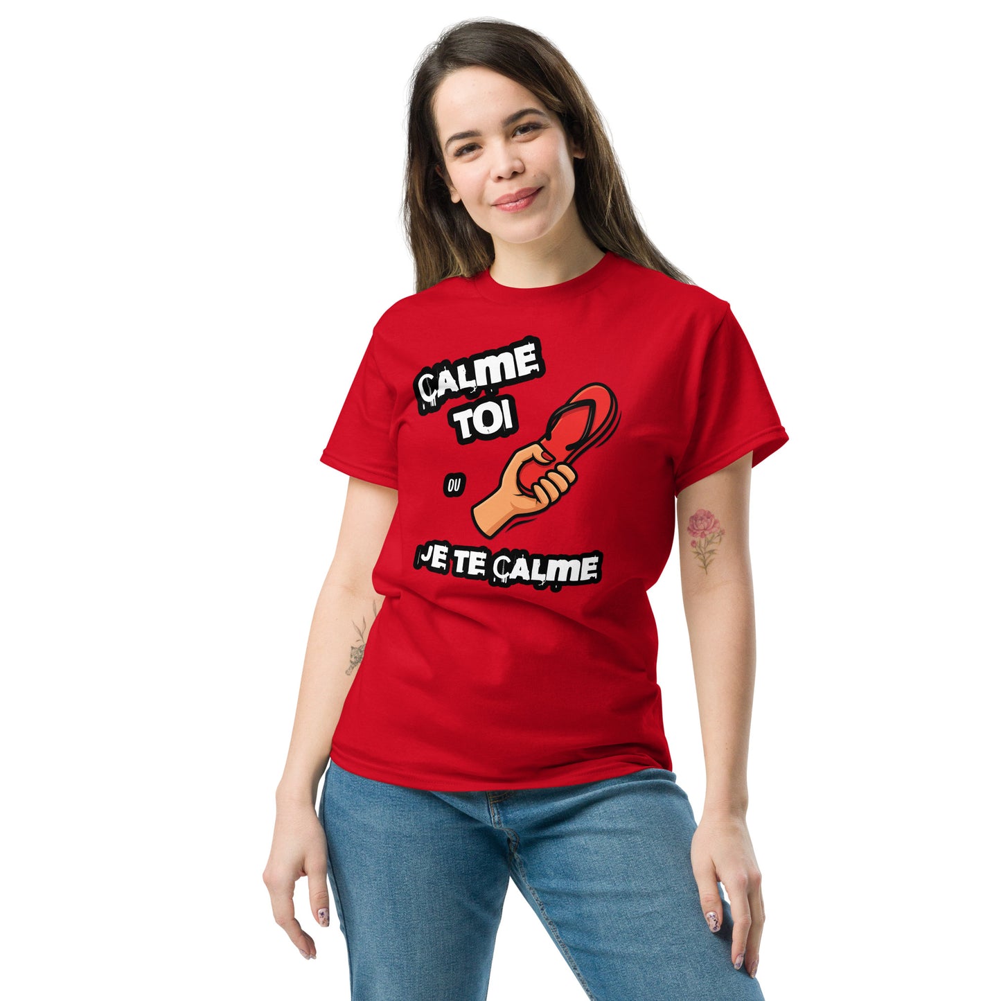 Calme toi ou je te calme Shirt – Funny French Women’s Tee