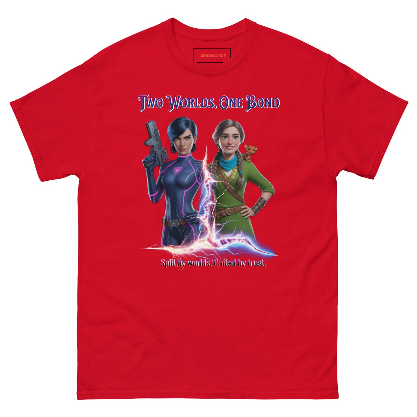 Two Worlds One Bond T-Shirt – Split Fiction Realistic Art
