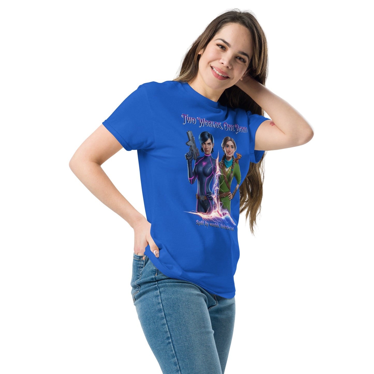 Two Worlds One Bond T-Shirt – Split Fiction Realistic Art