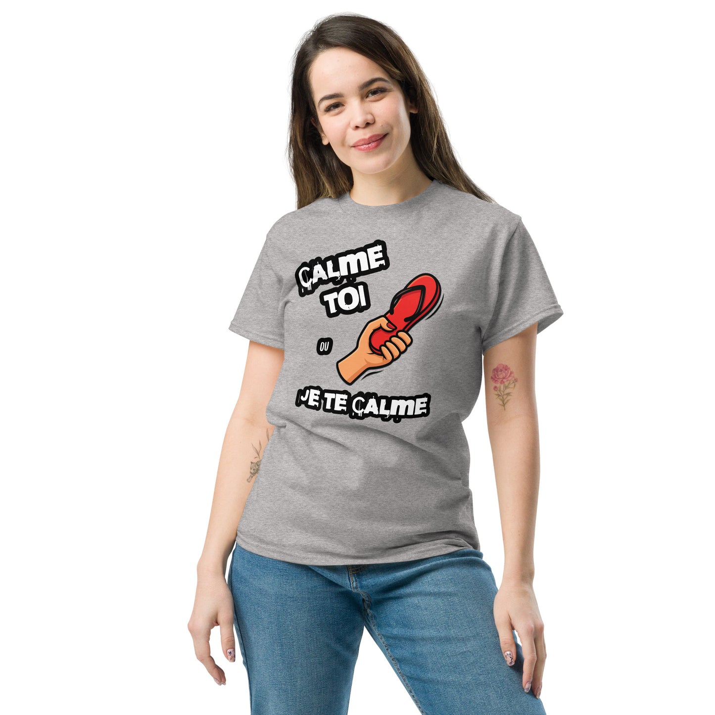 Calme toi ou je te calme Shirt – Funny French Women’s Tee