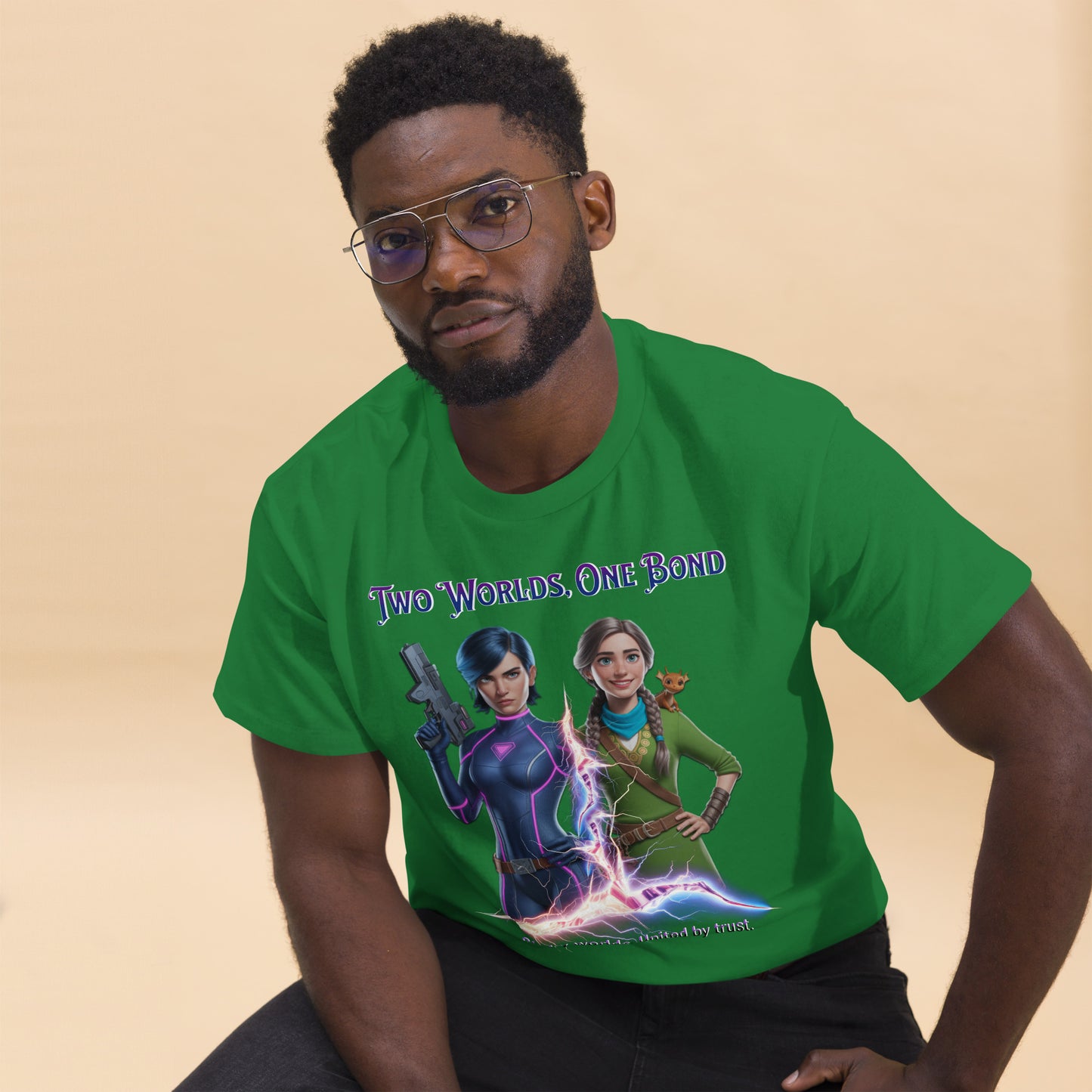 Two Worlds One Bond T-Shirt – Split Fiction Realistic Art