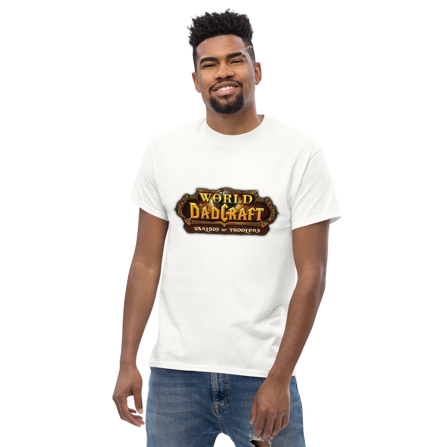 World of Dadcraft T-Shirt – Gamer Dad Parody for Toddlers