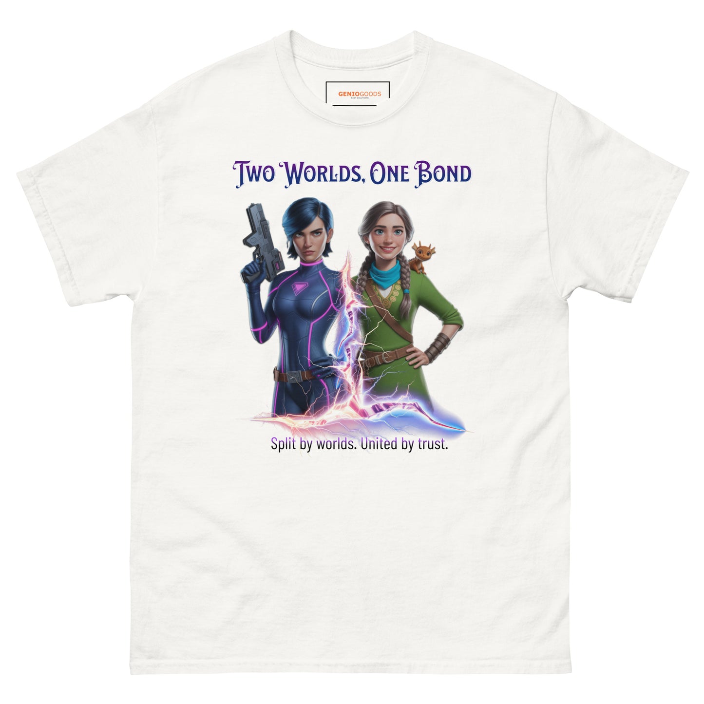 Two Worlds One Bond T-Shirt – Split Fiction Realistic Art