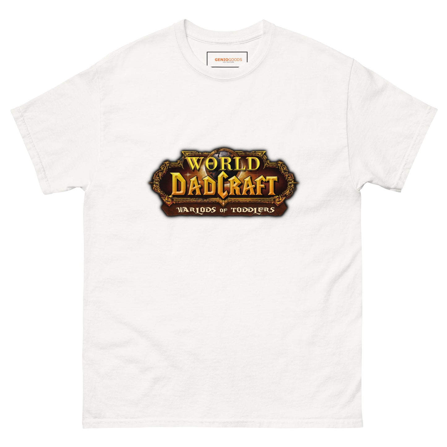 World of Dadcraft T-Shirt – Gamer Dad Parody for Toddlers