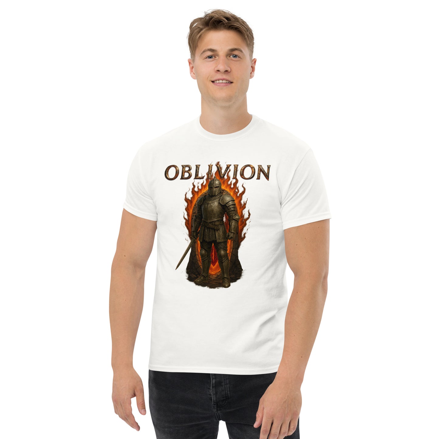 Oblivion Remastered T-Shirt – Classic Knight Fan Tribute