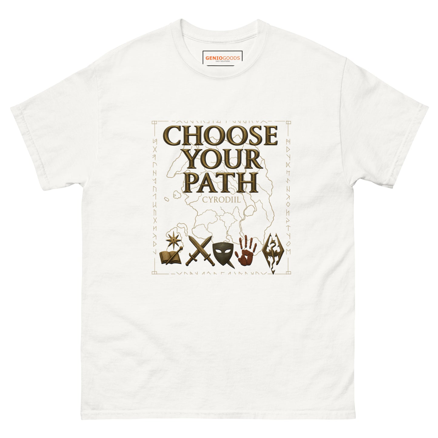 Oblivion Choose Your Path T-Shirt – Cyrodiil Map Design