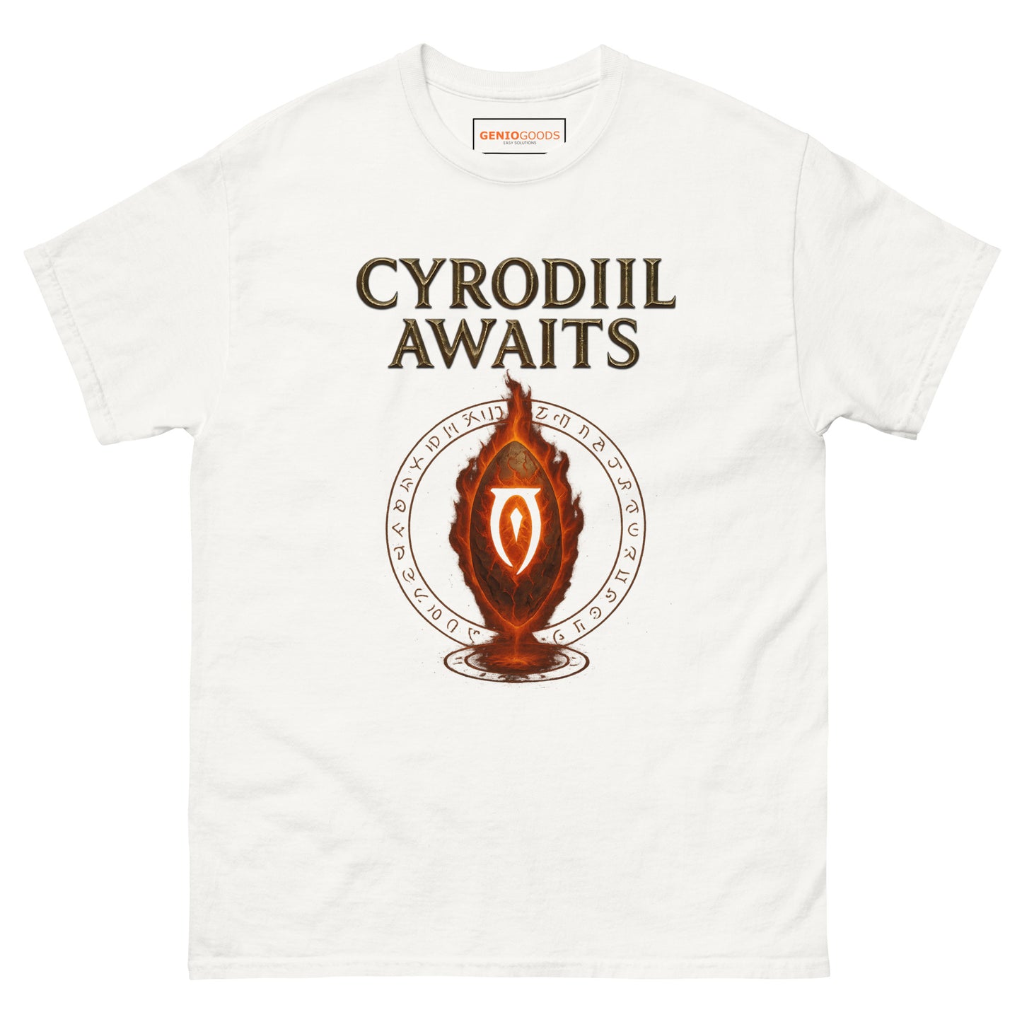 Oblivion Cyrodiil Awaits T-Shirt – Fiery Gate Tribute