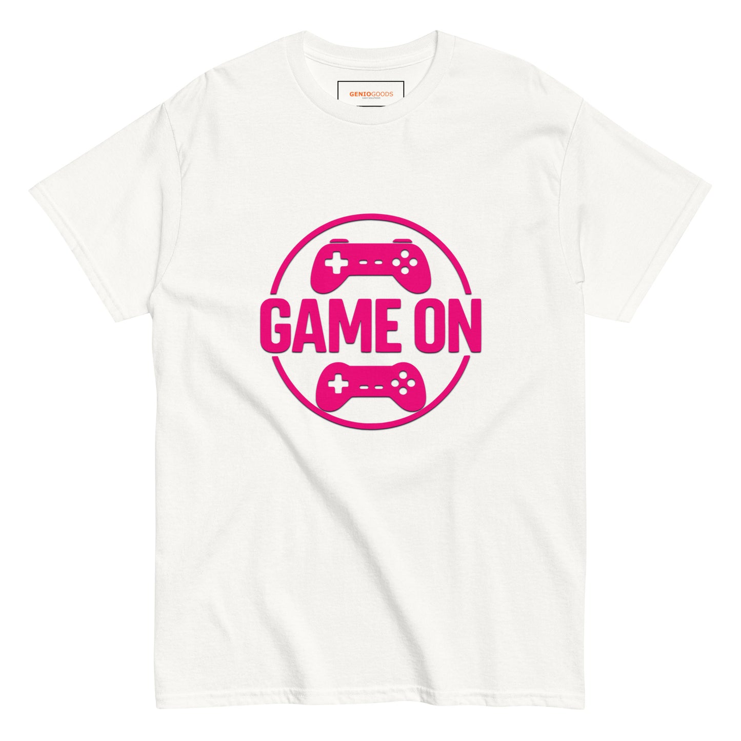 Game On Pink T-Shirt – Neon Unisex Gamer Cotton Tee