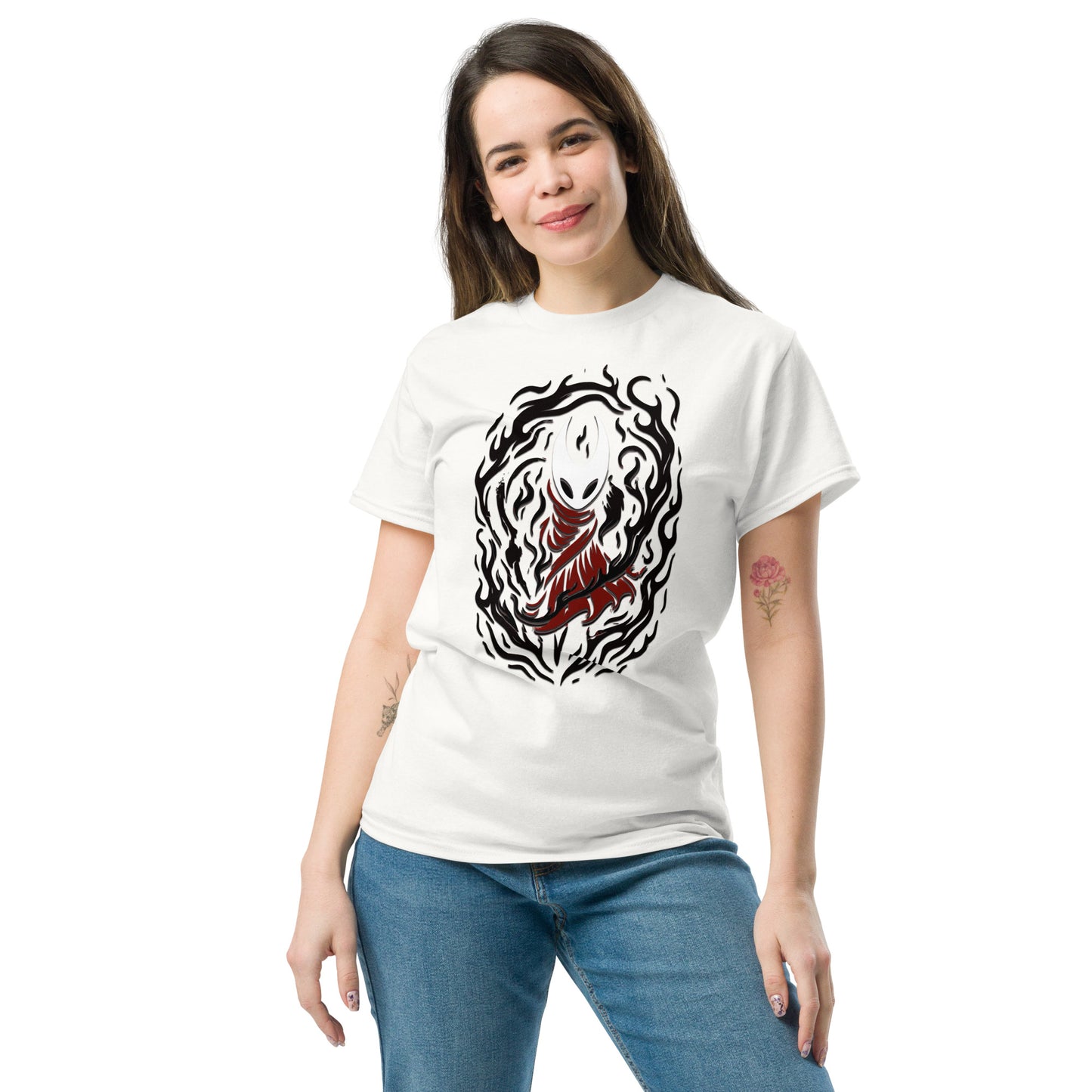 Hollow Knight Silksong Tee – Hornet Dark Flame Art