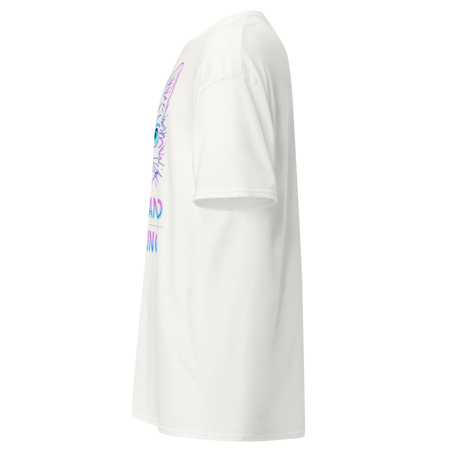 Cats and Gaming T-Shirt – Neon Gamer Cat Aesthetic – original gamer merch by GenioGoods