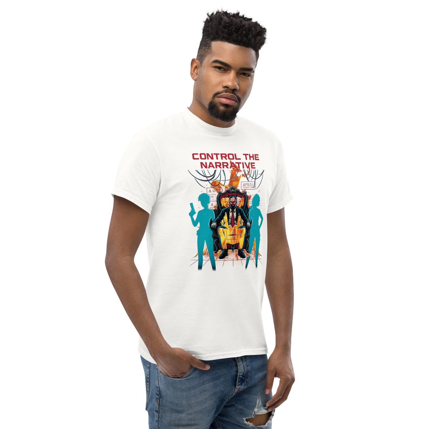 Control the Narrative T-Shirt – Dystopian Gamer Art