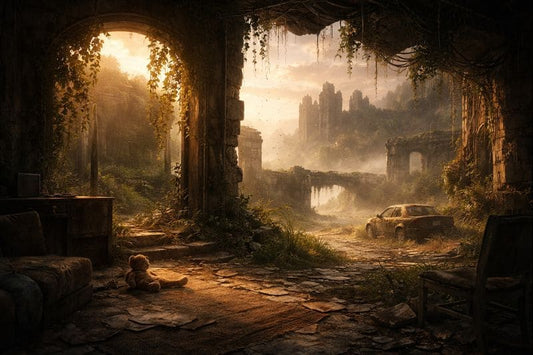 Abandoned game world environment showing environmental storytelling in games through atmosphere, silence, and visual narrative