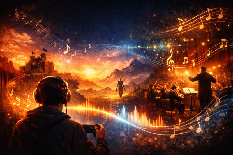 Gaming music illustrating how video game soundtracks create emotion, immersion, and lasting memories across different game worlds