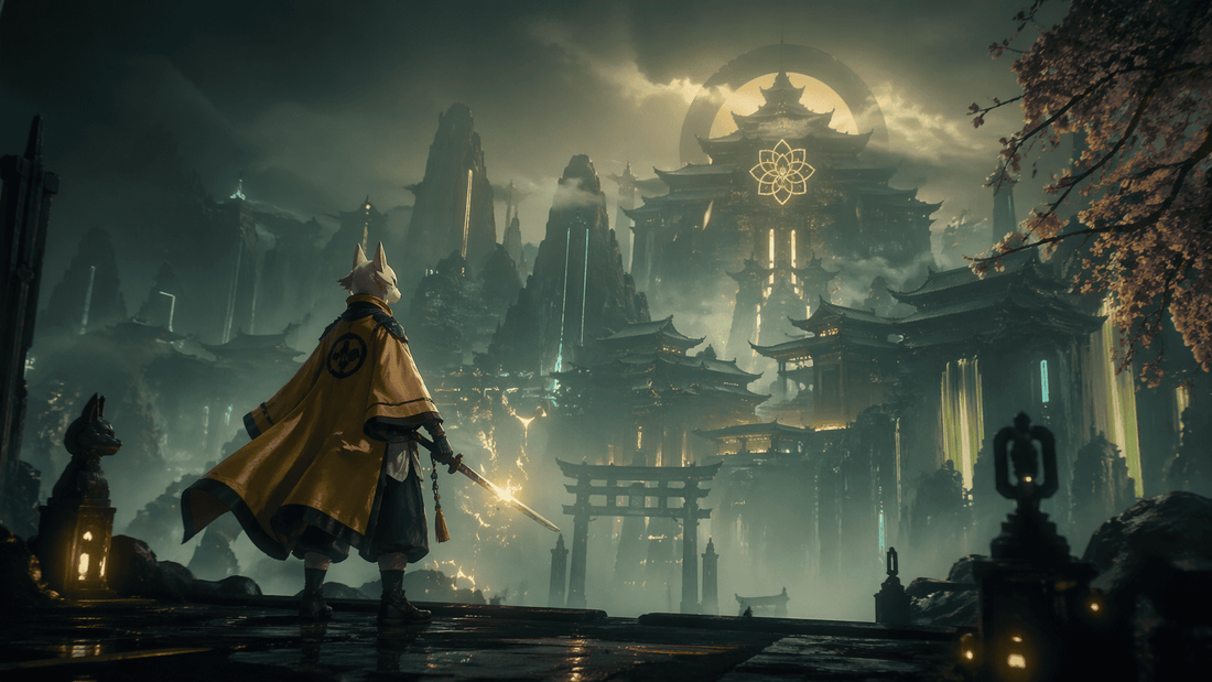 What Is Nine Sols featured image with a lone warrior in a Taopunk city inspired by story, combat, and atmosphere