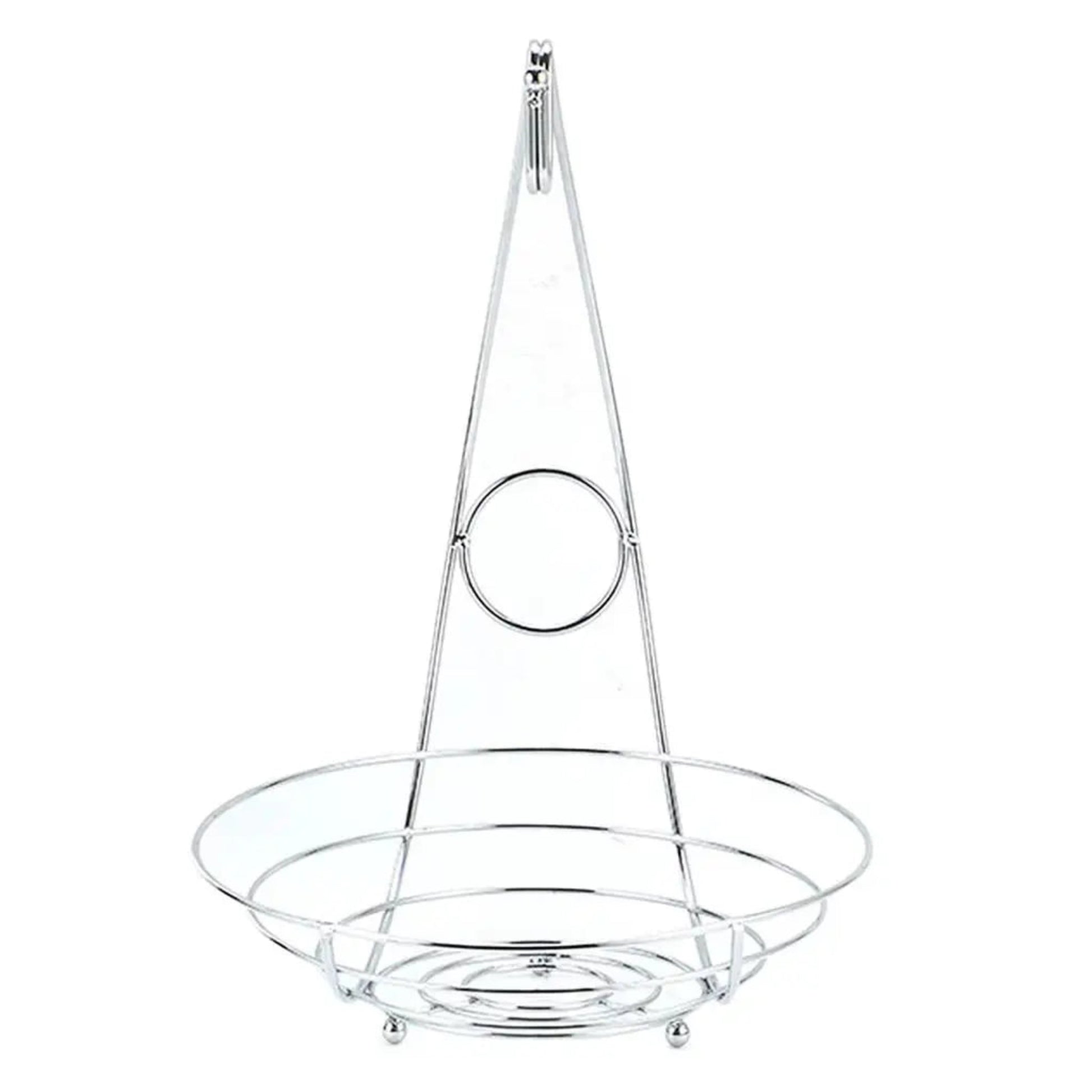 2-in-1 Fruit Bowl with Banana Hanger – Chrome Kitchen Basket