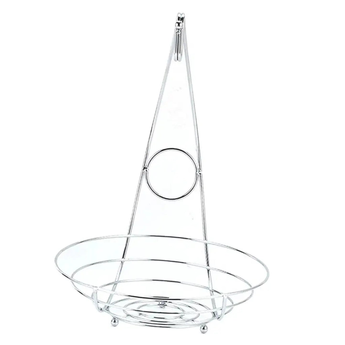 2-in-1 Fruit Bowl with Banana Hanger – Chrome Kitchen Basket