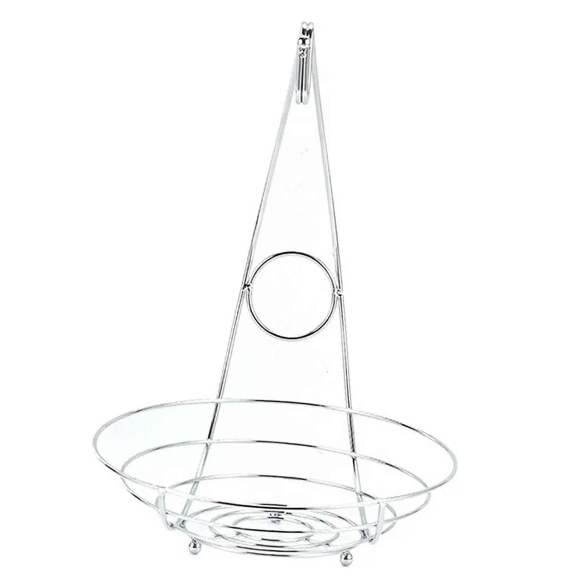 2-in-1 Fruit Bowl with Banana Hanger – Chrome Kitchen Basket